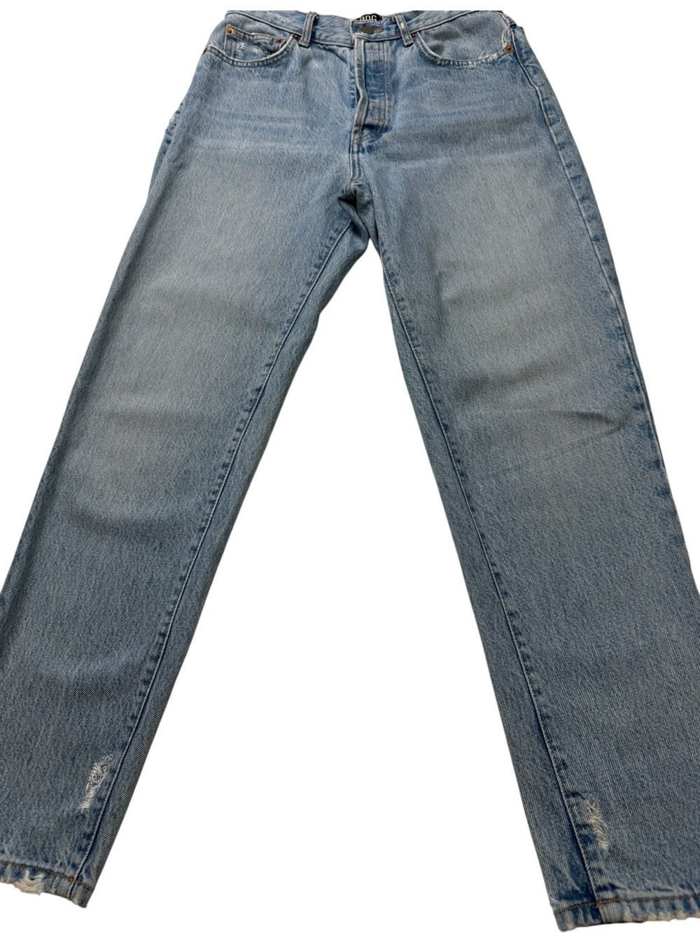 BDG Light-Wash High-Rise Straight Leg Jeans
